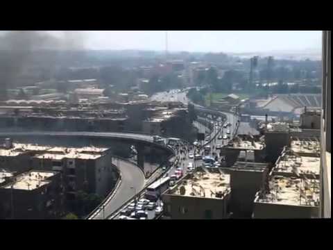 Egypt Video: Did Protesters Really Push Police Vehicle Off Bridge on Wednesday?