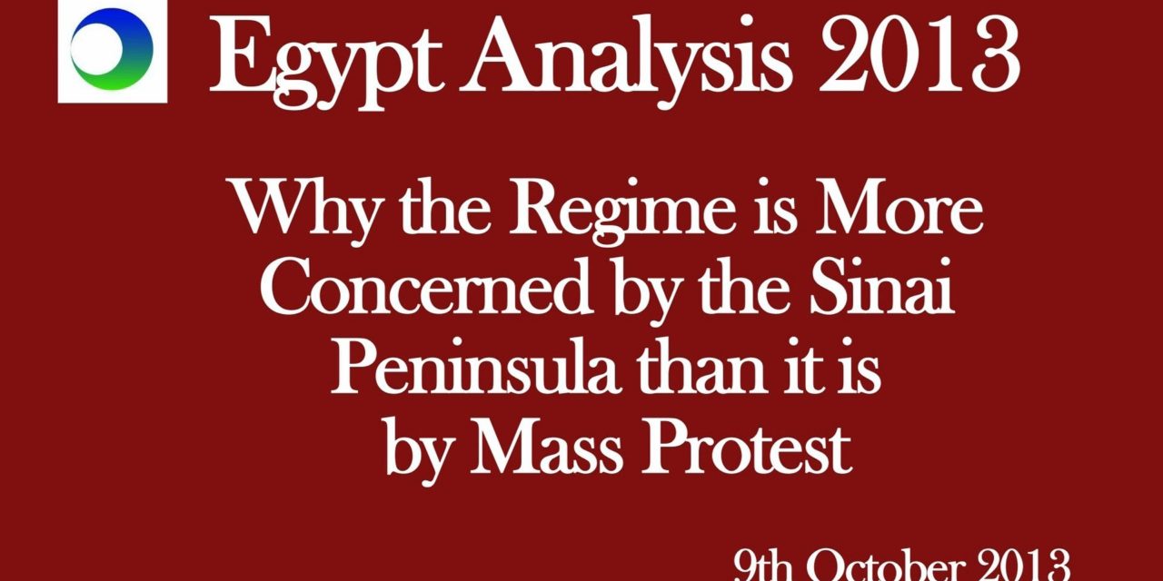 Egypt Video Analysis: Why Regime is Concerned About Sinai Peninsula, Not Mass Protest