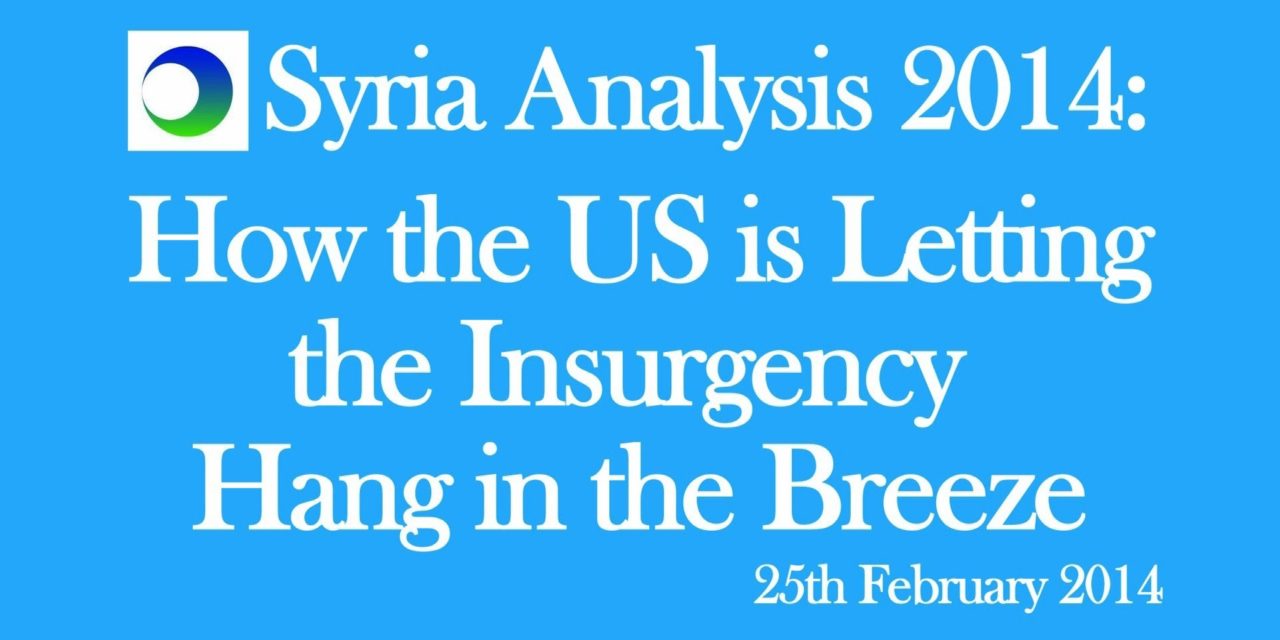 Syria: How US is Letting Insurgency Hang in the Breeze