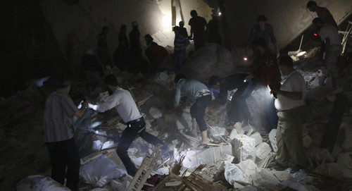 Syria 1st-Hand: A Barrel-Bombing in Aleppo