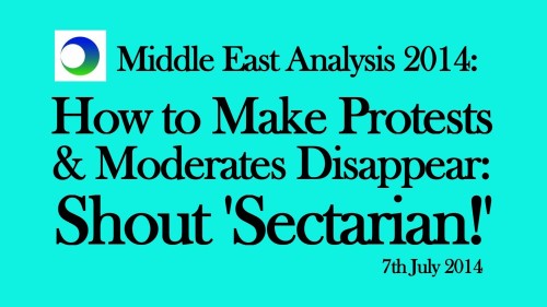 Middle East Video Analysis: How to Make Moderate Protest Disappear — Shout “Sectarian”