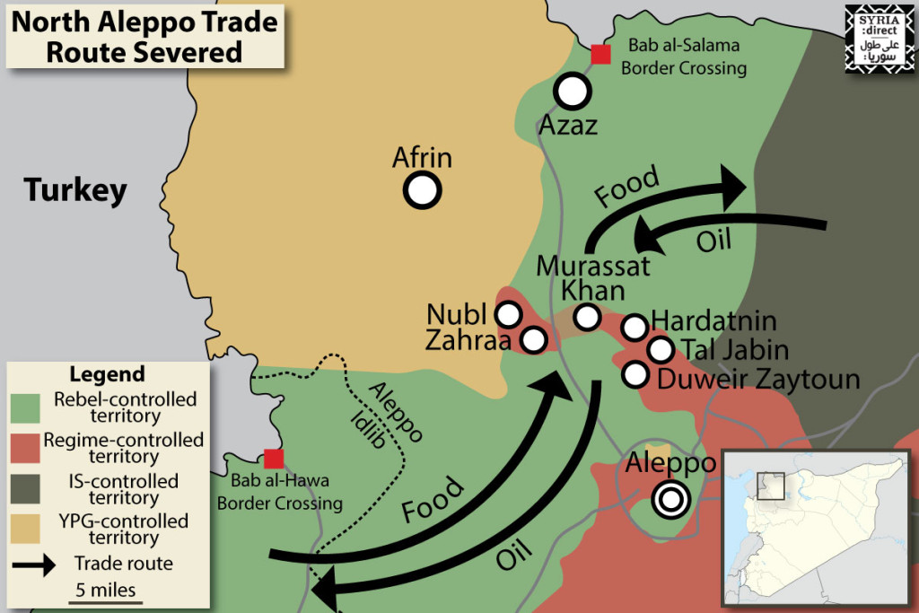 SYRIA ALEPPO ENCLAVES MAP