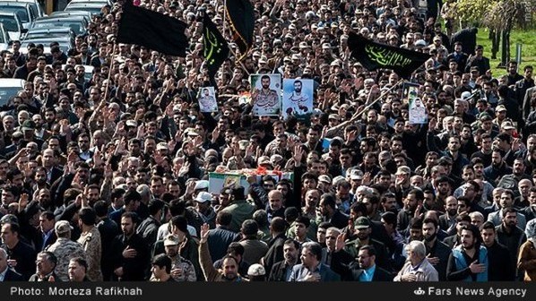 IRAN FUNERAL SOLDIERS KILLED ALEPPO
