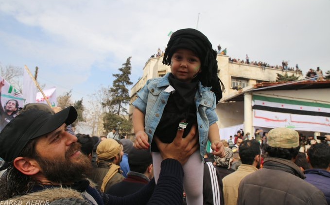Syria in Pictures: Idlib Rally on 10th Anniversary of Uprising