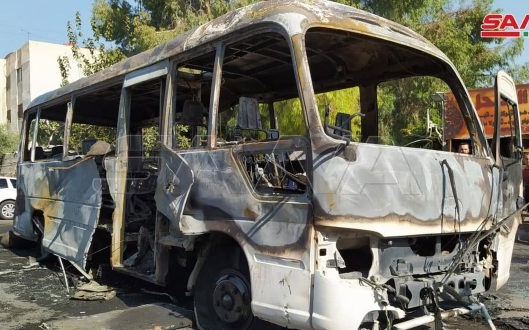 UPDATE: Casualties as Assad Regime Military Bus Bombed in Damascus