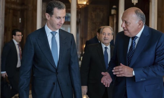 Egypt’s Foreign Minister Meets Assad in Damascus