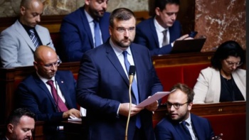 Grégoire de Fournas in the Assemblée Nationale, July 26, 2022 (Thomas Padilla/MaxPPP)