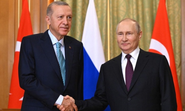 Ukraine War, Day 559: Maintaining Black Sea Blockade, Putin Poses With Erdoğan in Russia